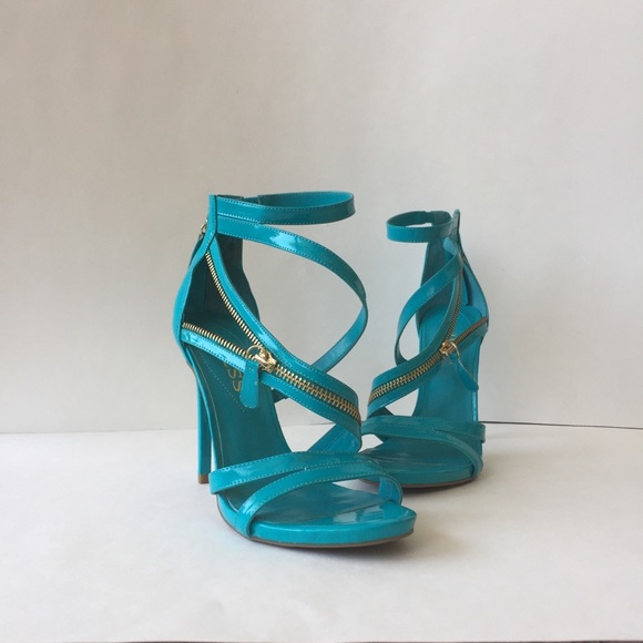 Guess Shoes - Guess Neon Blue Strappy Sandal Heels